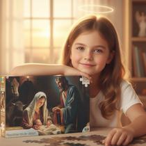 Quebra Cabeça Nascimento De Jesus 500 Peças Religião Deus