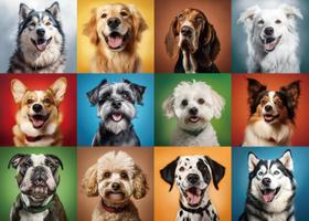 Quebra-cabeça Nattork 1000 peças para cães coloridos 70x50 cm