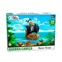 Quebra Cabeça Navio Pirata 24 Peças Pais E Filhos 10770 Quebra Cabeça Navio Pirata 24 Peças Pais E Filhos 10770