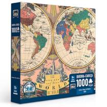 Quebra cabeca o novo mapa do mundo 1000 pecas toyster