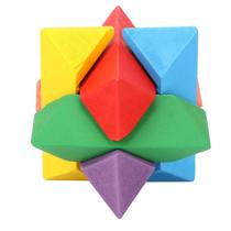 Quebra-Cabeça Octogonal Burr Puzzle Sonew - Brinquedo Educativo Colorido