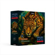 Quebra cabeça onça pintada 547 peças em madeira - Babebi