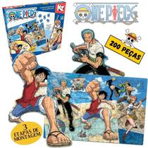 Quebra Cabeça One Piece Luffy e Zoro 200 Peças 3 Etapas - Elka