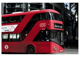 Quebra-cabeça Ônibus de Londres 300 peças em MDF