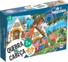 Quebra Cabeca Os Tres Porquinhos 24 Pcs Toia