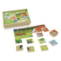 Quebra-cabeça os três porquinhos (estojo)