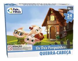 Quebra Cabeça Os Três Porquinhos Infantil Puzzie Didático