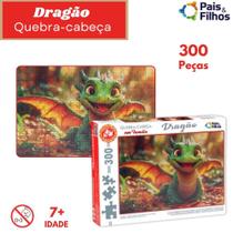 Quebra Cabeça Pais E Filhos Dragão 300 Peças Ref:793400