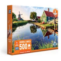 Quebra Cabeça Paisagem Com Moinho Com 500 Peças - 3078 - Toyster
