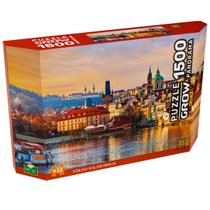 Quebra Cabeça Panorama 1500 Peças Pôr do Sol em Praga