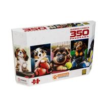 Quebra cabeça panorama 350 peças cachorrinhos esportistas - grow 04849