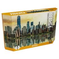 Quebra-cabeça panorama Manhattan 1500 peças - Grow Quebra-cabeça panorama Manhattan 1500 peças - Grow