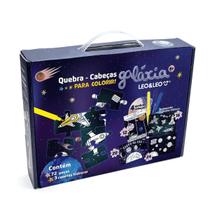 Quebra cabeça para colorir galaxia 72 peças leo&leo