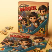 Quebra Cabeça - Parque 24 Peças Madeira Quebra Cabeça - Parque 24 Peças Madeira