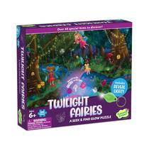 Quebra-cabeça Peaceable Kingdom Twilight Fairies 100 peças para crianças a partir de 6 anos