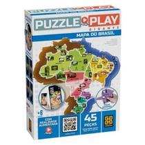 Quebra-Cabeça Peças Gigantes Mapa Do Brasil Grow 03635