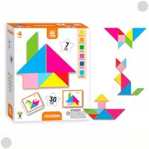 Quebra-Cabeça Pedagógico Didático Tangram Geométrico Em Madeira 0447 - Nig Quebra-Cabeça Pedagógico Didático Tangram Geométrico Em Madeira 0447 - Nig