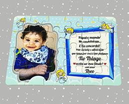 Quebra-Cabeça Personalizado Batizado Bebê Anjinhos Anjo Quebra-Cabeça Personalizado Batizado Bebê Anjinhos Anjo