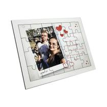 Quebra Cabeça Personalizado Casal Dia dos Namorados 24 Peças Mdf Madeira Adesivado
