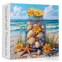 Quebra-cabeça PICKFORU Beach 1000 peças Seashell Jar
