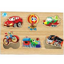 Quebra Cabeça Pinos Meios de Transporte Brinquedo Educativo Quebra Cabeça Pinos Meios de Transporte Brinquedo Educativo