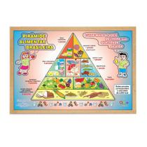 Quebra cabeça piramide alimentar brasileira -Base MDF-13pç- PVC enc.