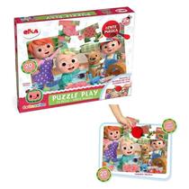 Quebra Cabeça Play 20 Peças Lente Magica Cocomelon Elka