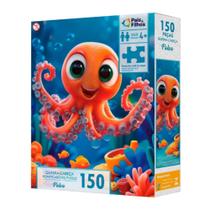 Quebra Cabeça Polvo 150 Peças +4 Anos Infantil Didático Interativo Pais e Filhos - Pais & Filhos
