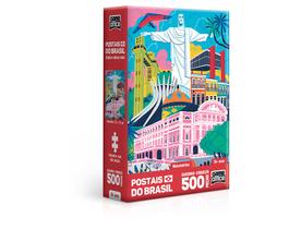 Quebra-Cabeça Postais dos Brasil - Monumentos - 500 Peças - Toyster Quebra-Cabeça Postais dos Brasil - Monumentos - 500 Peças - Toyster