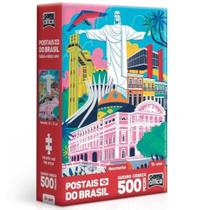 Quebra cabeca postal do brasil monumento 500 pecas nano toyster Quebra cabeca postal do brasil monumento 500 pecas nano toyster