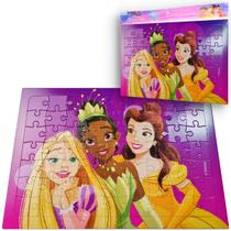 Quebra Cabeça Princesas Disney Cinderela Bela Moana 63 Peças Quebra Cabeça Princesas Disney Cinderela Bela Moana 63 Peças