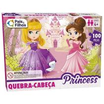 Quebra Cabeça PRINCESS 100 PC - Quebra-Cabeça Princesa Pais e Filhos - PANAMI