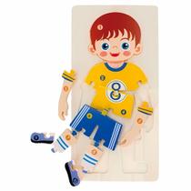 Quebra - Cabeça Profissões Brinquedo De Madeira Educativo E Colorido Interativo Inclusivo