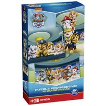 Quebra cabeca progressivo 12/20/30 pecas patrulha canina grow
