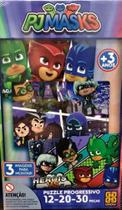 Quebra-Cabeça Progressivo 12/20/30 Peças - Pj Masks - Grow