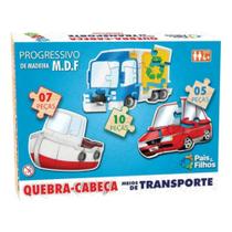 Quebra cabeca progressivo 5 7 10 pecas - pais e filhos
