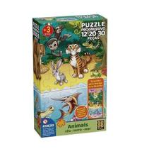 Quebra-Cabeça Progressivo Animais Céu, Terra E Mar Grow 04054