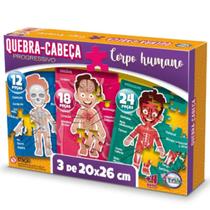 Quebra Cabeça Progressivo Corpo Humano 12131 - Toia Brinquedos
