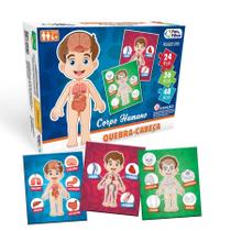 Quebra Cabeça Progressivo Corpo Humano 24 36 48 Peças Criança Infantil - Pais e Filhos