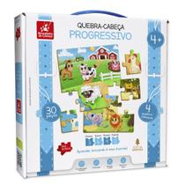 Quebra-Cabeça Progressivo de 3 a 12 Peças da Brincadeira de Criança Quebra-Cabeça Progressivo de 3 a 12 Peças da Brincadeira de Criança