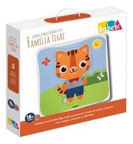 Quebra Cabeça Progressivo Família Tigre Babebi Em Madeira Quebra Cabeça Progressivo Família Tigre Babebi Em Madeira