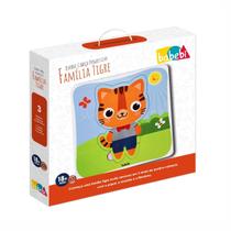 Quebra-Cabeça Progressivo Família Tigre Brinquedo Infantil