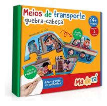 Quebra Cabeça Progressivo Meios De Transporte Toyster - 3379 Quebra Cabeça Progressivo Meios De Transporte Toyster - 3379