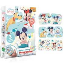 Quebra Cabeça Progressivo Mickey Mouse Baby 3 em 1 Toyster Quebra Cabeça Progressivo Mickey Mouse Baby 3 em 1 Toyster
