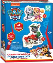 Quebra Cabeça Progressivo Patrulha Canina Madeira 4 em 1 Nig Quebra Cabeça Progressivo Patrulha Canina Madeira 4 em 1 Nig
