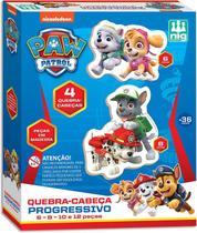 Quebra Cabeça Progressivo Patrulha Canina Madeira 4 em 1 Nig Quebra Cabeça Progressivo Patrulha Canina Madeira 4 em 1 Nig
