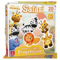 Quebra-Cabeça Progressivo Safari 20 Peças Madeira 2365