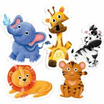 Quebra-Cabeça Progressivo - Safari - 20 peças - Madeira - 2365 - Brincadeira De Criança Quebra-Cabeça Progressivo - Safari - 20 peças - Madeira - 2365 - Brincadeira De Criança