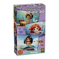 Quebra-cabeça Progressivo Sereias 12,20,30 Peças Grow - 04859 Quebra-cabeça Progressivo Sereias 12,20,30 Peças Grow - 04859
