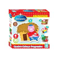 Quebra Cabeça Progresso Os Três Porquinhos - Nig Brinquedos